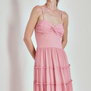 Vestido Babados Busto Torcido