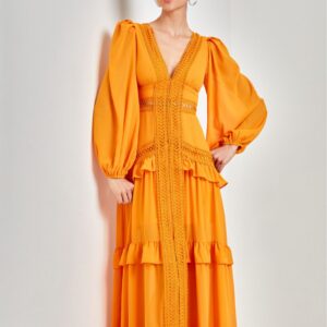 Vestido Longo Fenda Clara