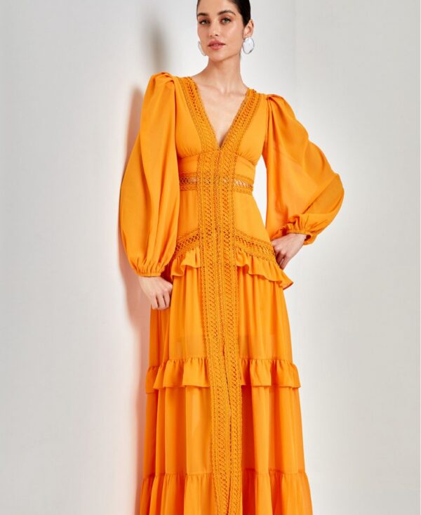 Vestido Longo Fenda Clara