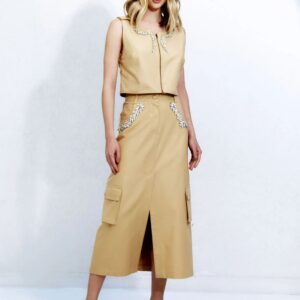 Conjunto em Sarja Bordado