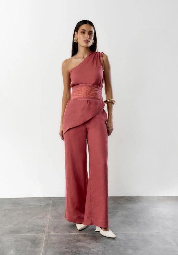Conjunto em Linho com Cinto