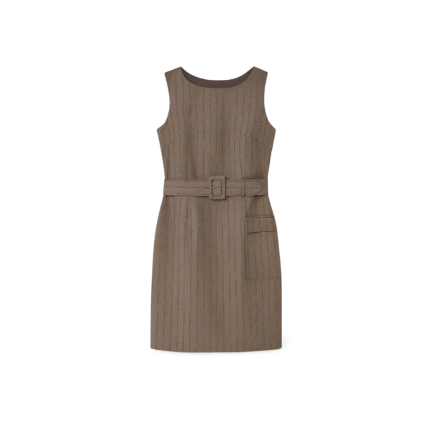 Vestido curto em chevron