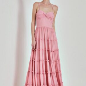 Vestido Babados Busto Torcido