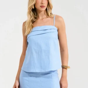 Blusa em linho pregas