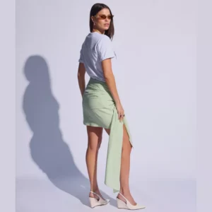 Shorts saia Crepe com faixa Márcia