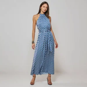 Vestido Longo Acetinado Raizz